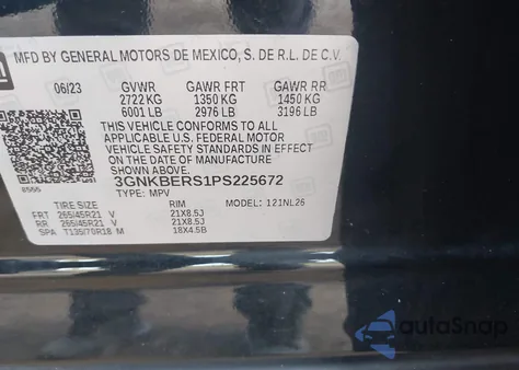 2023 Chevrolet Blazer Fwd Rs from USA, damaged, VIN 3GNKBERS1PS225672